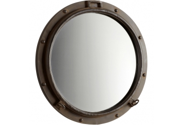23.5" Rustic Bronze Porthole Mirror