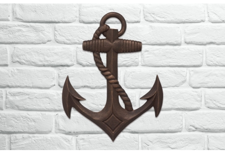 Bronze finish anchor wall décor for exterior and interior 