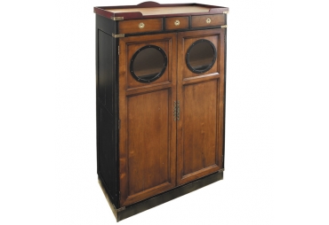 Nautical Inspired Porthole Bar Cabinet