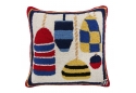 Nautical Floats and Buoys Hand Hooked Pillow