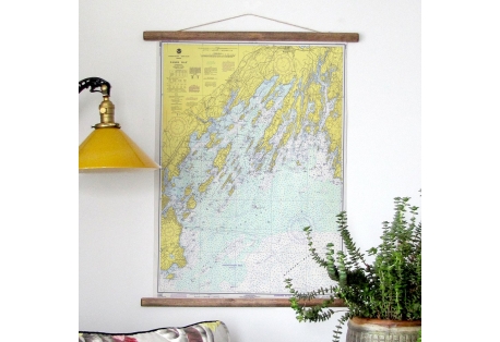 Casco Bay to Harpswell Vintage Chart, c. 1966 