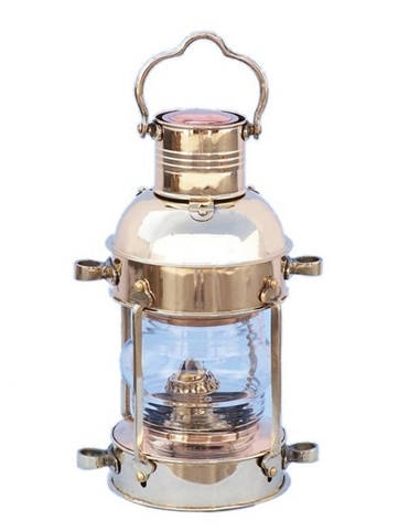 Copper Ship Light Anchor Lamp with Oil Burner