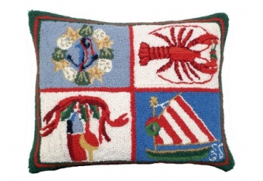 Nautical Christmas Pillow