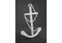 Decorative White Steel Anchor 3 Feet