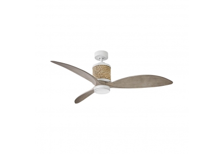 Ceiling fan can be used for both indoor and outdoor spaces, maritime theme combined with modern look