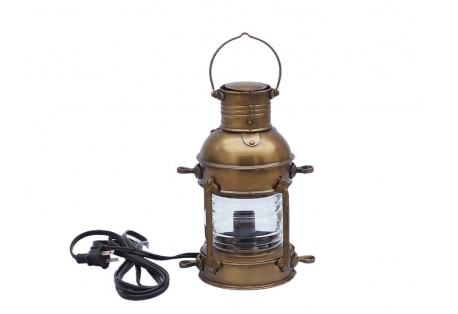 Brass Anchor Electric Lantern