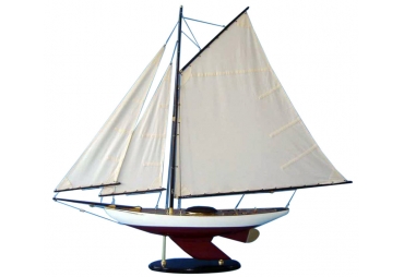 Bermuda Sloop Wooden Sailboat Model Decor 40"