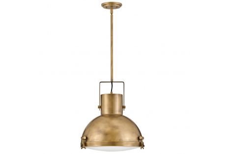 Brass  nautical pendant ceiling light is an industrial-meets-coastal inspired design. 