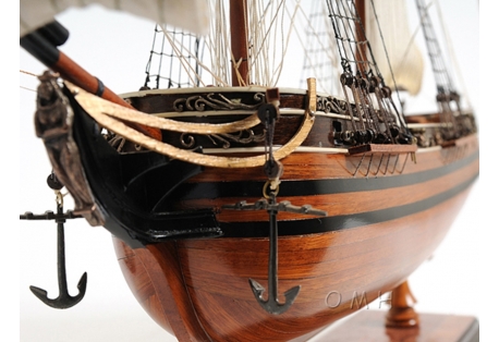 El Cazador treasure ship Model was specially designed & built by the plank on bulkhead method (joining multiple small pieces of wood like Rosewood, Mahogany