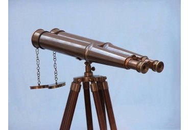 Admirals Antique Brass Binoculars Floor Standing 62"