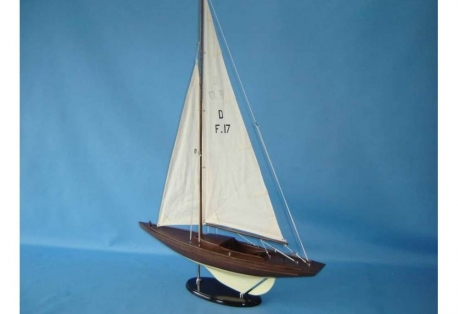 Olympic Class Keelboat 1930's Sail Racer Dragon Scaled Boat Model 