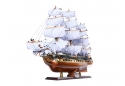 USS Constitution Wooden Model Ship with Sails Up