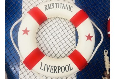 RMS Titanic Decorative Red Lifering 20"