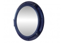 Navy Blue Porthole Mirror 24"