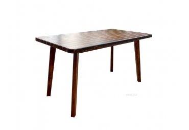 Nautical Table With Inlay Wood Stripes