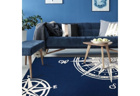 Compass Rose Hand Hooked Area Rug