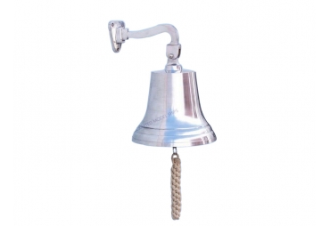 Chrome Hanging Ship's Bell 15"