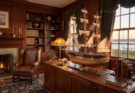 Display a piece of American naval history with this handcrafted 1798 USS Constitution "Old Ironsides" wooden model ship—perfect for collectors and decor
