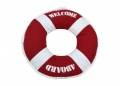 Red Welcome Aboard Pillow 14"