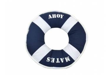 Blue Ahoy Mates Pillow 14"