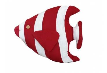 Red Tropical Fish Pillow 18"