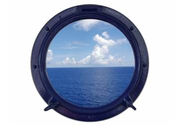 Navy Blue Porthole Window 15"