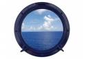 Navy Blue Porthole Window 15"