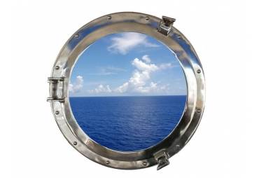 Chrome Porthole Window 20"