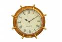 Brass Ship Wheel Clock 15"