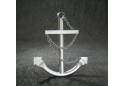 24"  Steel Navy Anchor with Chain  - Silver