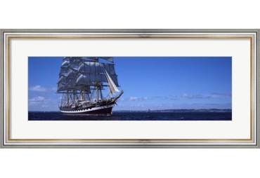 Tall ships race in the ocean