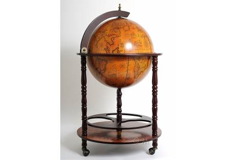 Globe Drink Cabinet  Old Nautical Map