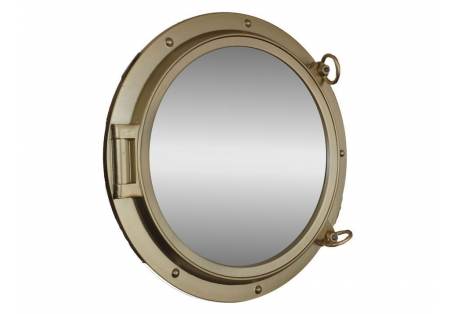 Decorative Gold Finish Porthole Mirror 24"