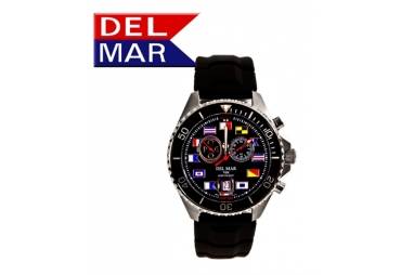 Men's 200M Swiss Exclusive Black Nautical Dial Del Mar Analog Tide Watch