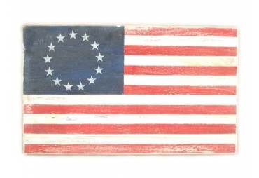 Wooden Rustic Wall Mounted USA Flag Decoration 25"