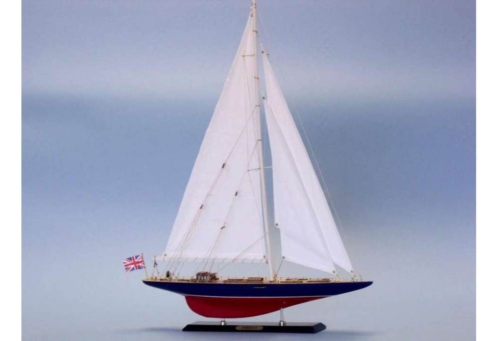 America's Cup Endeavour Sailboat Model Scaled Boat