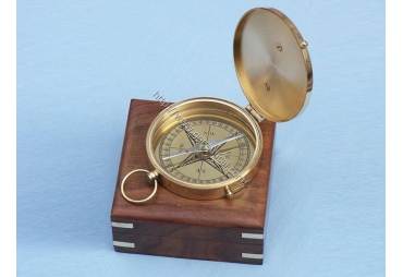 Admiral's Brass Sundial Compass 4"