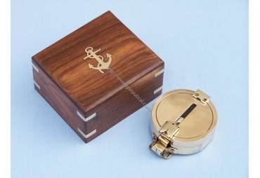 Brass Clinometer Compass 4"