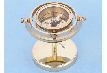 Brass Northstar Compass on Stand 4"