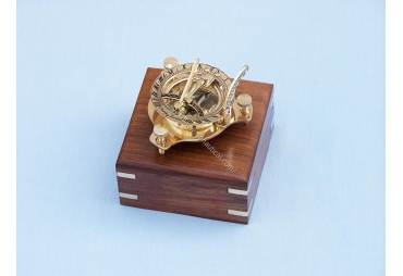 Brass Sundial Compass 3"