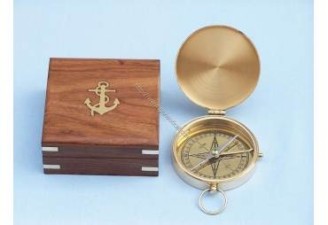 Brass Gentlemen's Pocket Compass 4"