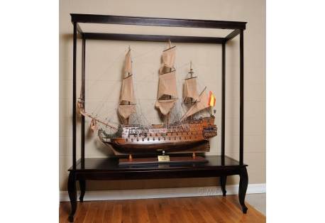 Wooden Display Case, Tall Ship, Large Ship Model