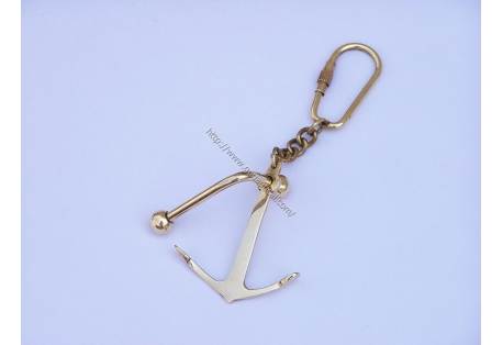 Brass Anchor with rod key chain