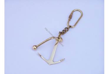 Brass Anchor with rod key chain