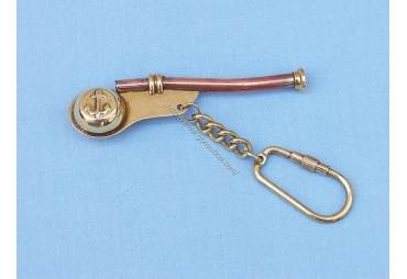 Copper Bosun Whistle Key Chain