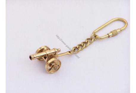 Brass Cannon key chain