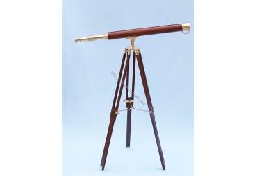 Brass/Wood Harbor Master Telescope 42" - Wood