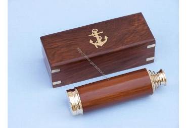Captain's Brass / Wood Spyglass 15"