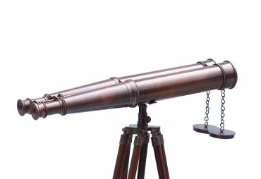 Floor Standing Admiral's Antique Copper Binoculars 62"