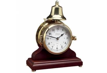 Victory Bell Clock & Wood Base